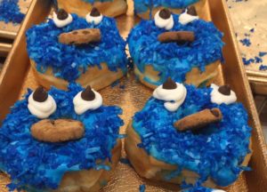 Cookie Monster inspired donuts!